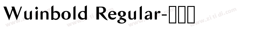 Wuinbold Regular字体转换